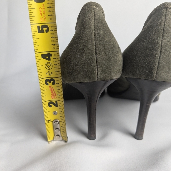 COACH Model Dinah Heel Green Suede Women Pumps Size 9.5 - Picture 6 of 10